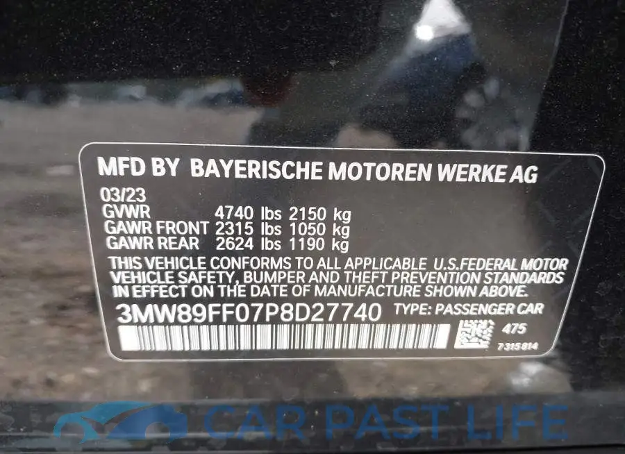 3MW89FF07P8D27740# 9