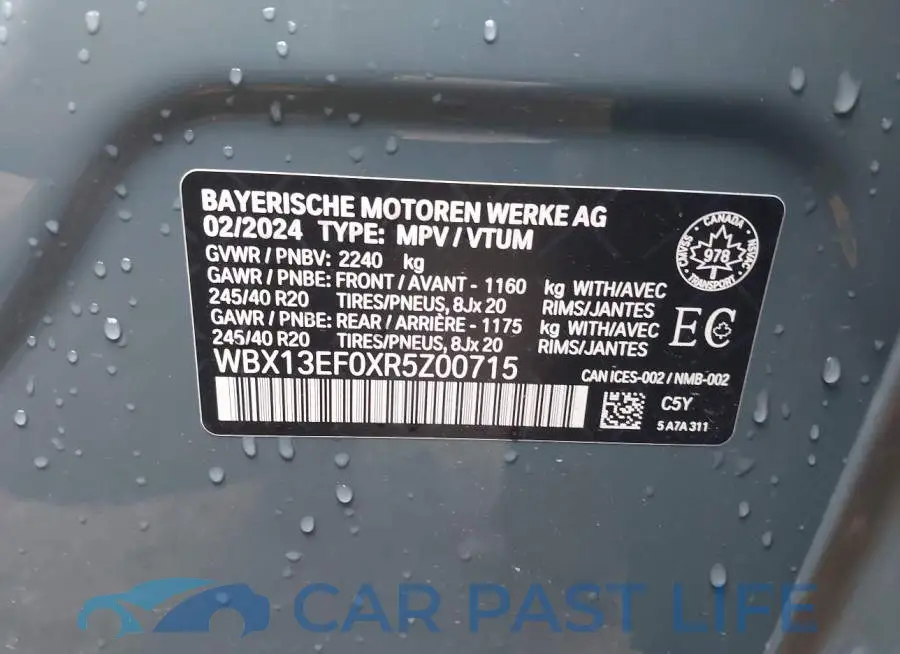 WBX13EF0XR5Z00715# 9