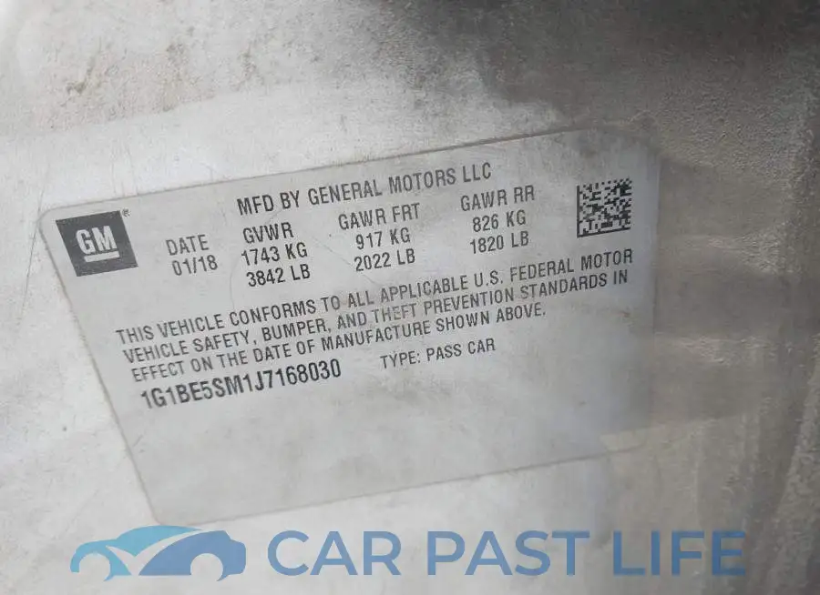 1G1BE5SM1J7168030# 9