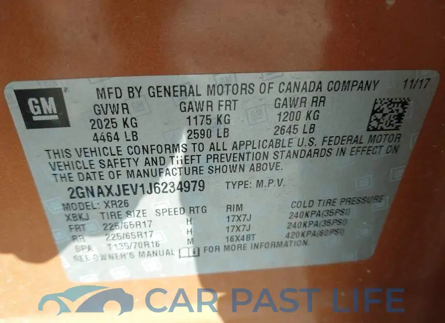 2GNAXJEV1J6234979# 9