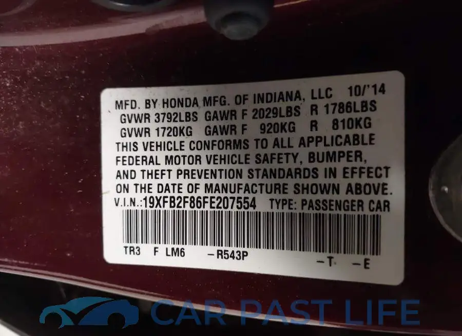 19XFB2F86FE207554# 9