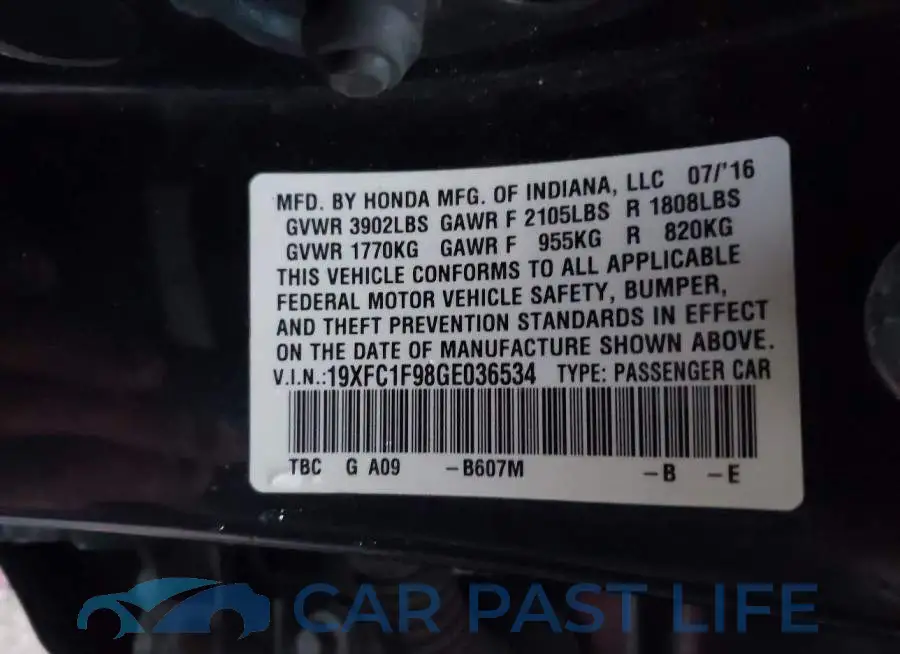 19XFC1F98GE036534# 9