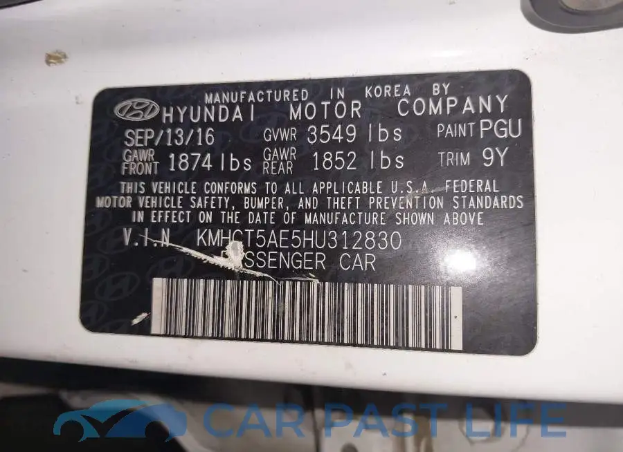 KMHCT5AE5HU312830# 9