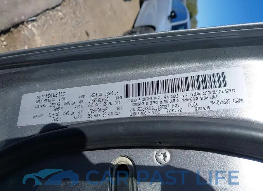 3C63R3JL6LG128327# 9