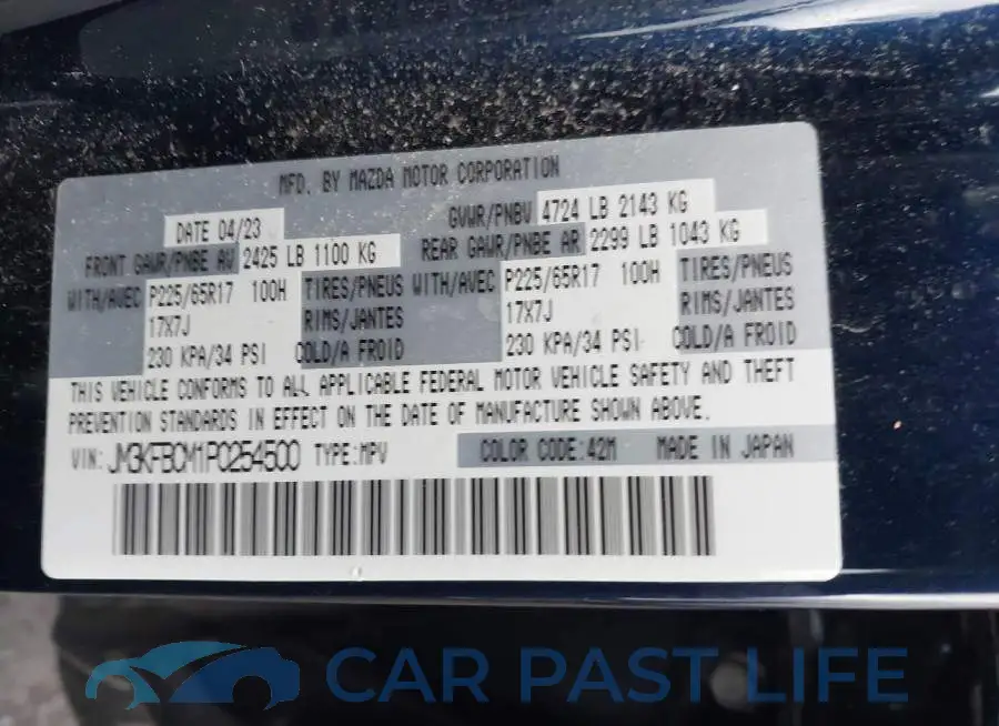 JM3KFBCM1P0254500# 9