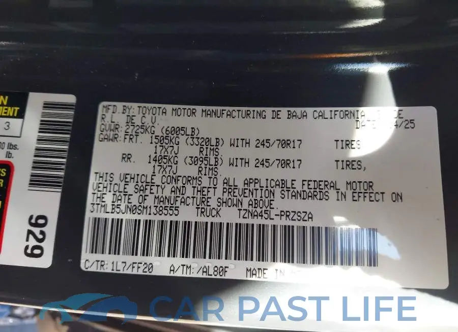 3TMLB5JN0SM138555# 9