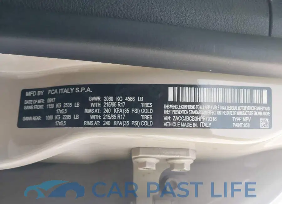 ZACCJBCB3HPF79316# 9