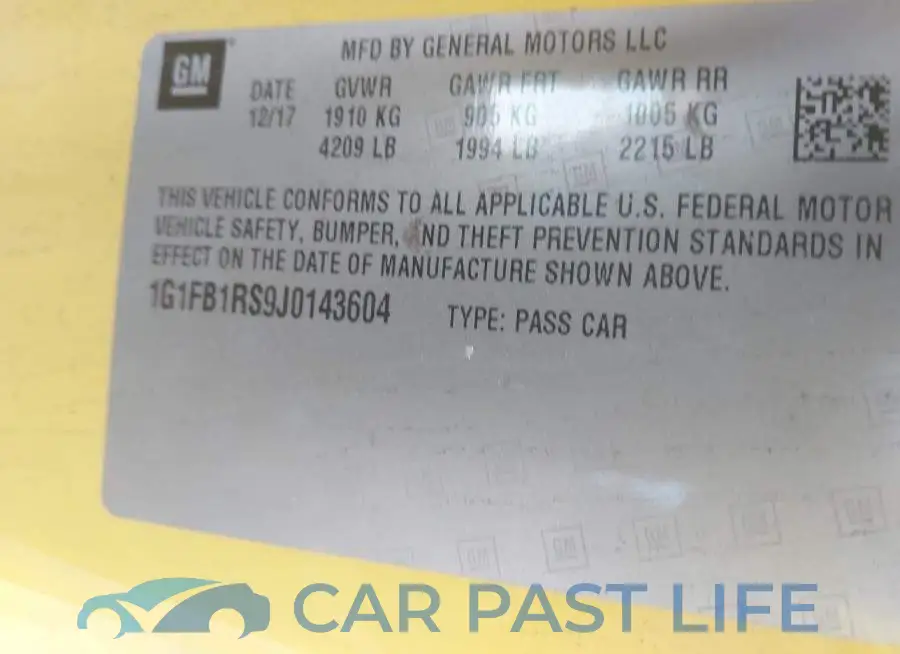 1G1FB1RS9J0143604# 9