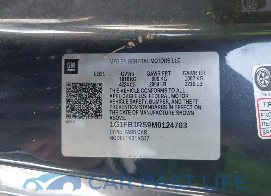 1G1FB1RS9M0124703# 9