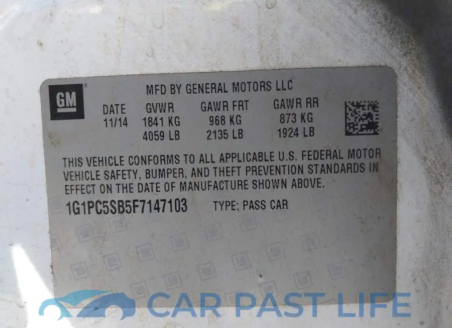 1G1PC5SB5F7147103# 9