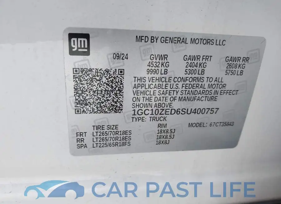 1GC10ZED6SU400757# 9