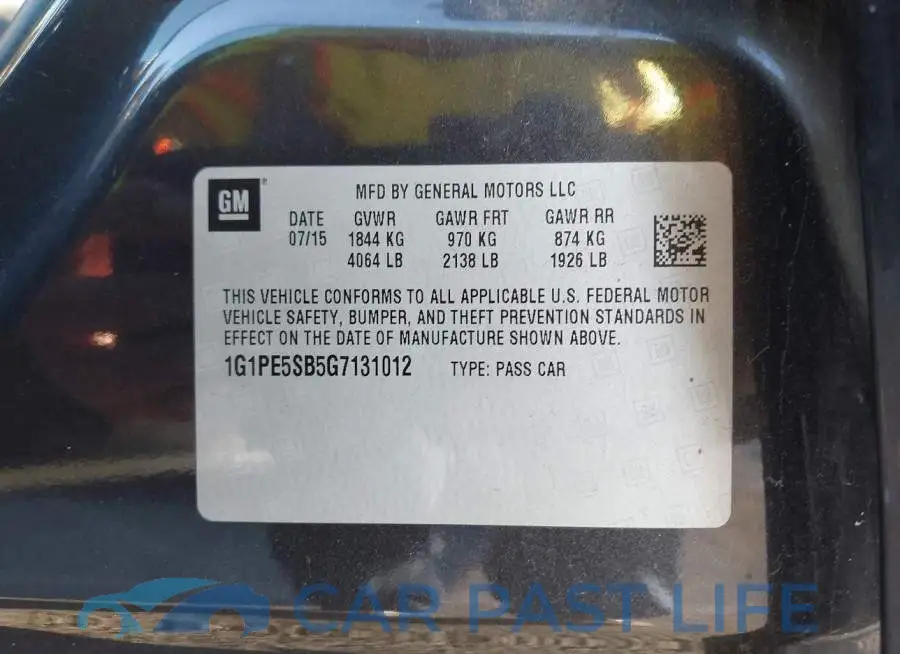 1G1PE5SB5G7131012# 9