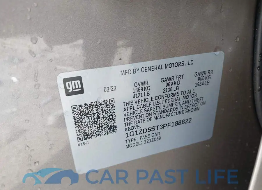 1G1ZD5ST3PF188822# 9