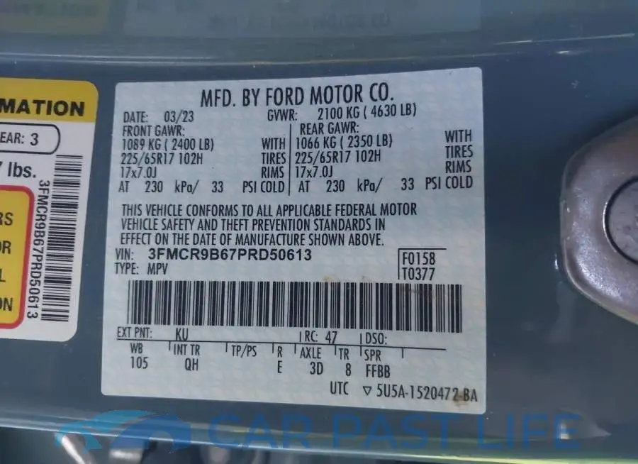 3FMCR9B67PRD50613# 9