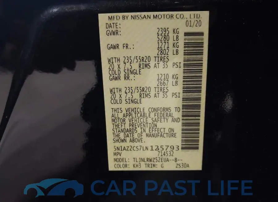5N1AZ2CS7LN125793# 9