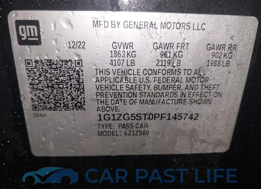 1G1ZG5ST0PF145742# 9