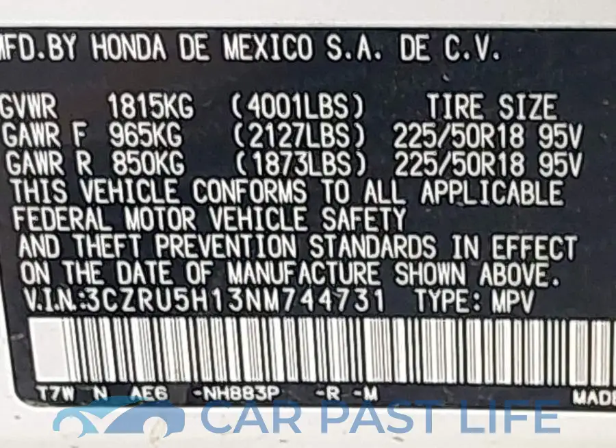 3CZRU5H13NM744731# 9