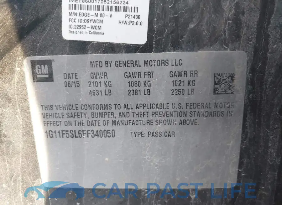 1G11F5SL6FF340050# 9