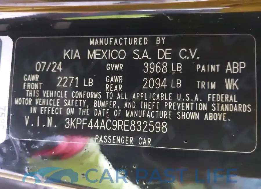 3KPF44AC9RE832598# 9