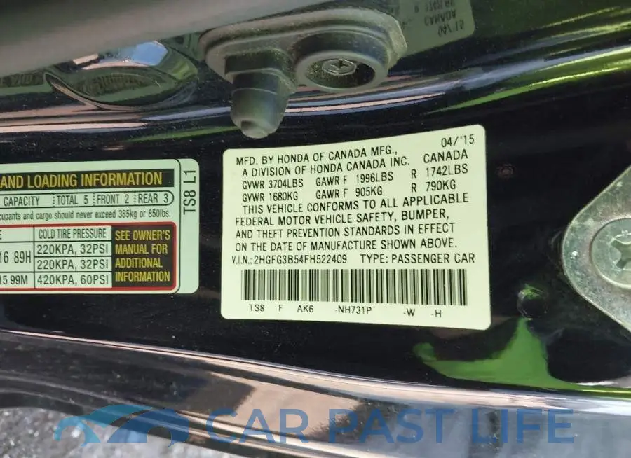 2HGFG3B54FH522409# 9