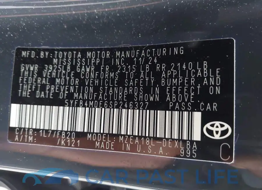 5YFB4MDE6SP246327# 9