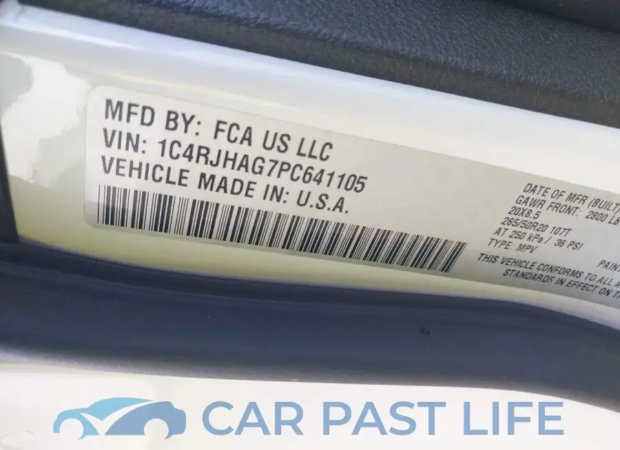 1C4RJHAG7PC641105# 9