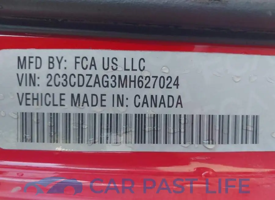 2C3CDZAG3MH627024# 9