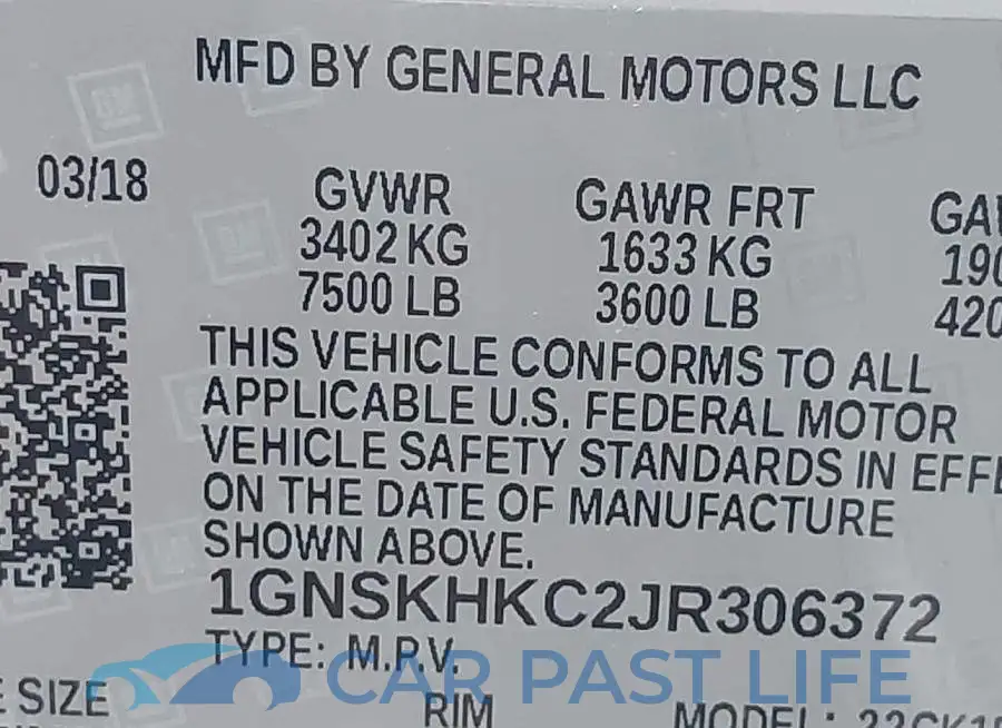 1GNSKHKC2JR306372# 9
