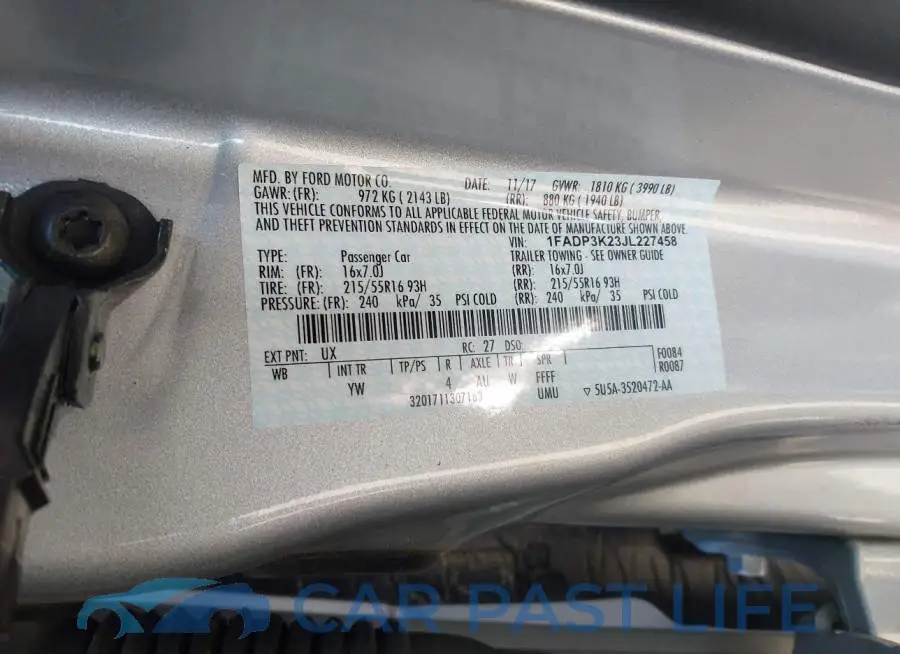 1FADP3K23JL227458# 9