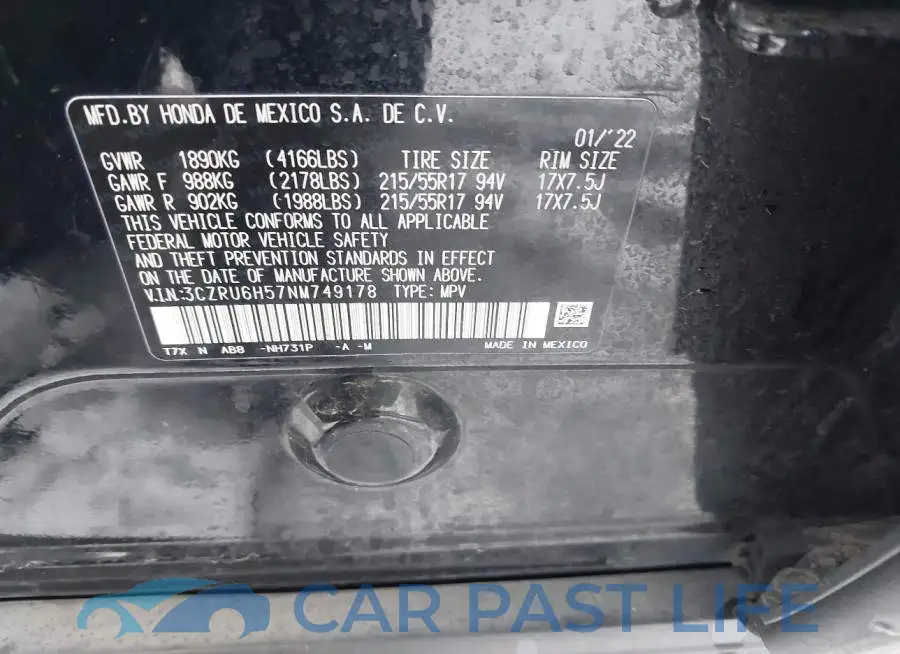 3CZRU6H57NM749178# 9