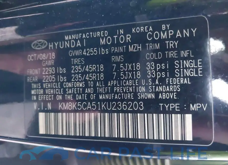 KM8K5CA51KU236203# 9