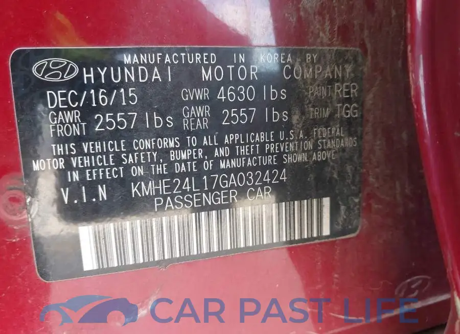 KMHE24L17GA032424# 9
