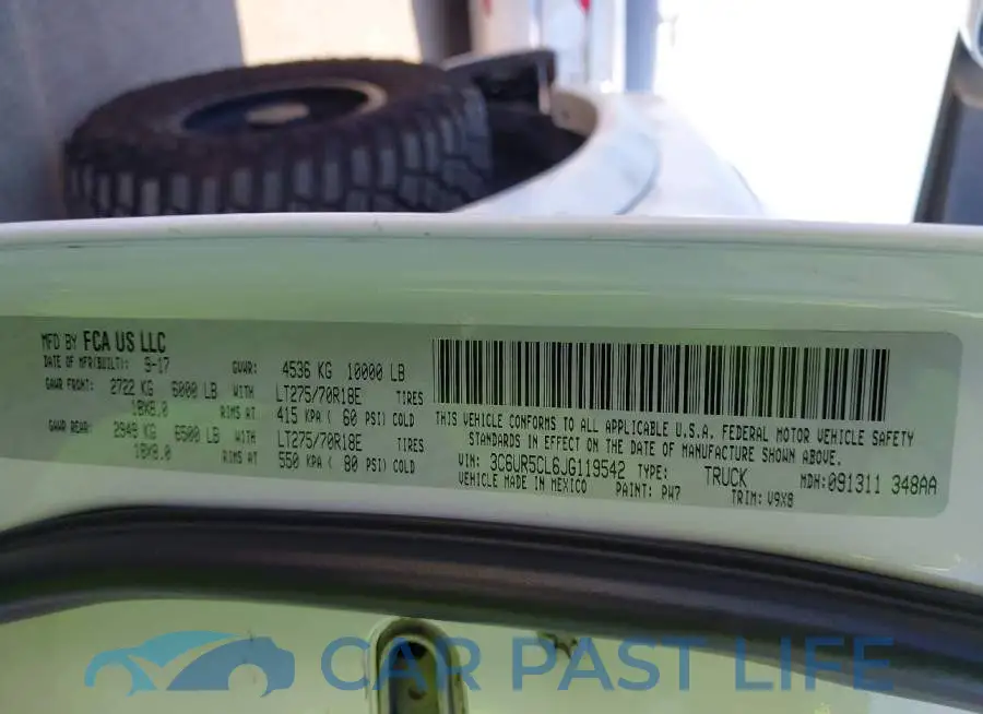 3C6UR5CL6JG119542# 9
