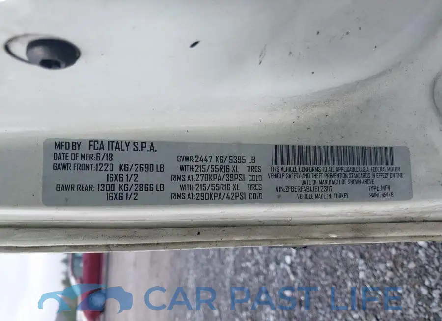 ZFBERFAB1J6L23117# 9