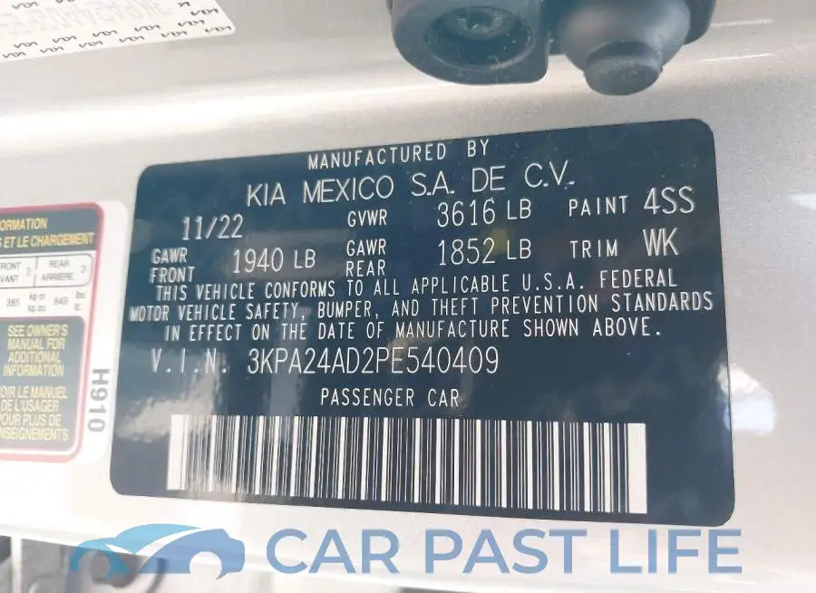 3KPA24AD2PE540409# 9