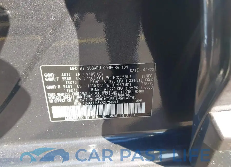 4S4GUHN6XR3724591# 9