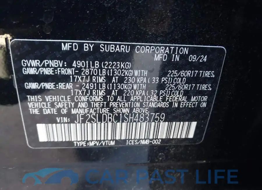 JF2SLDBC1SH483759# 9