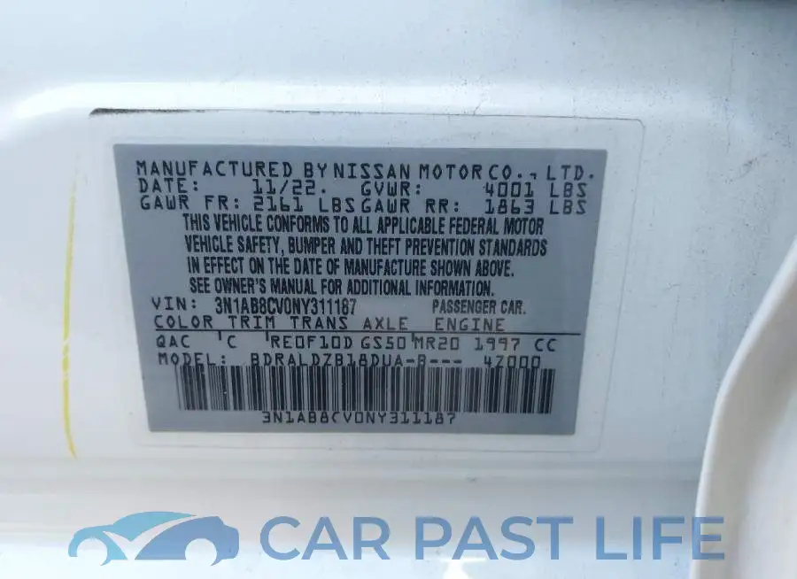 3N1AB8CV0NY311187# 9
