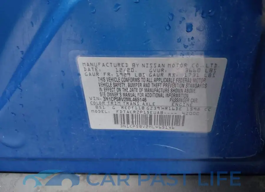3N1CP5BV2ML465146# 9