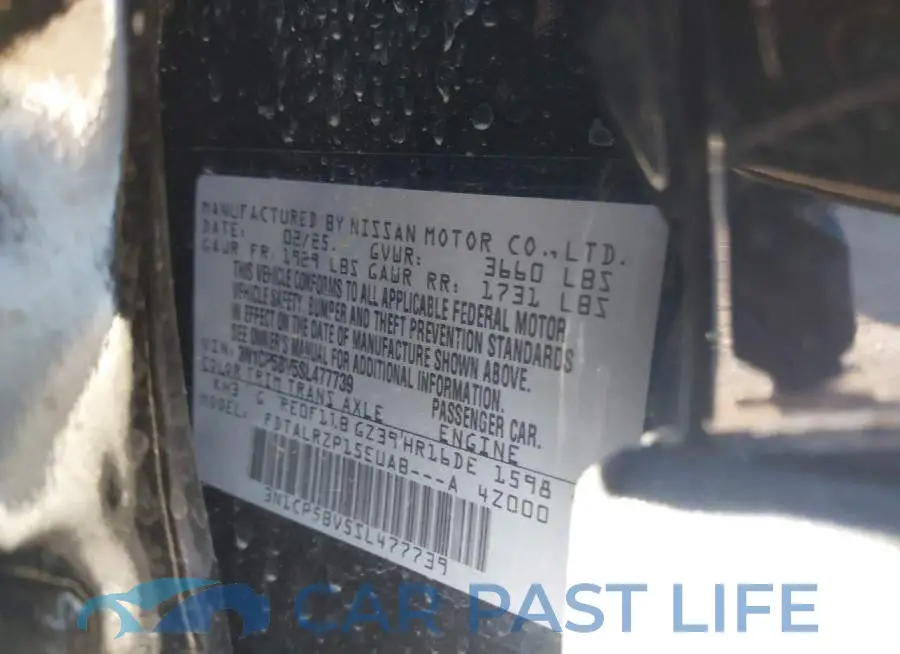 3N1CP5BV5SL477739# 9