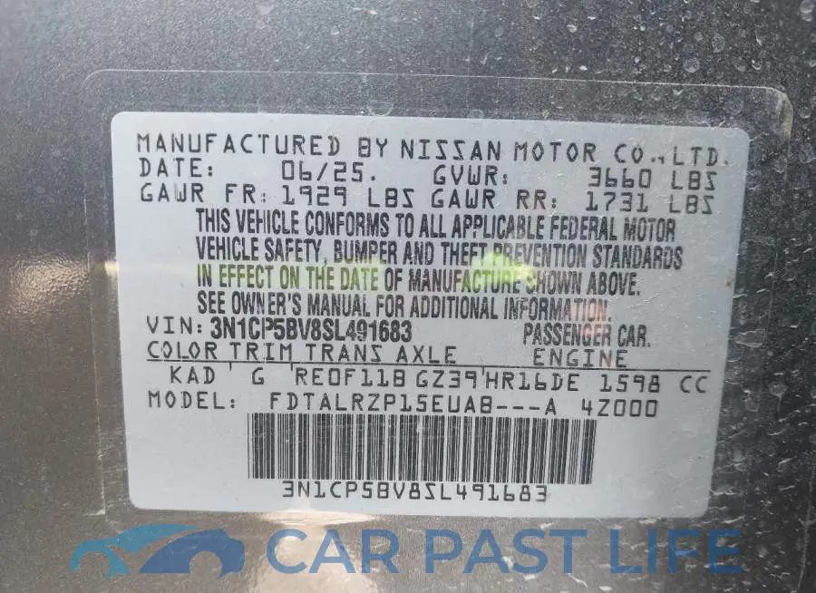 3N1CP5BV8SL491683# 9