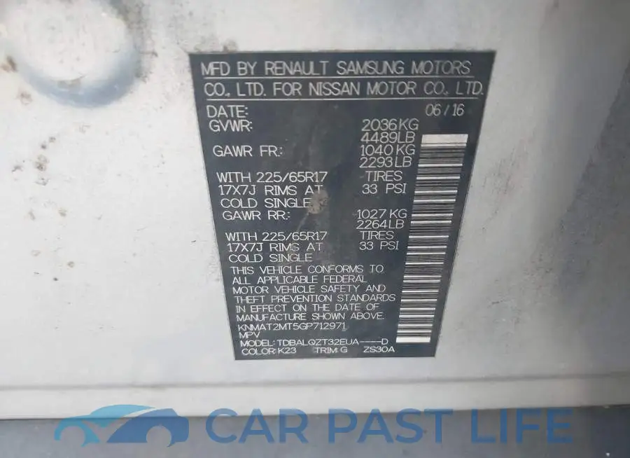 KNMAT2MT5GP712971# 9