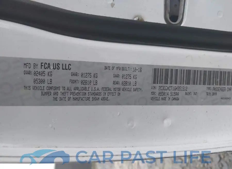 2C3CDXCT1GH351512# 9