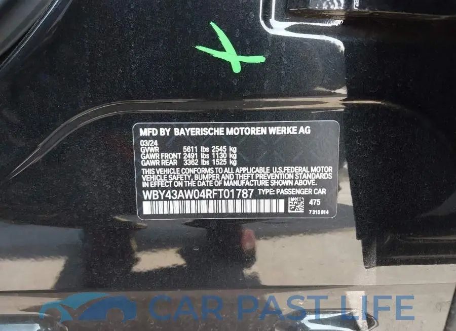 WBY43AW04RFT01787# 9
