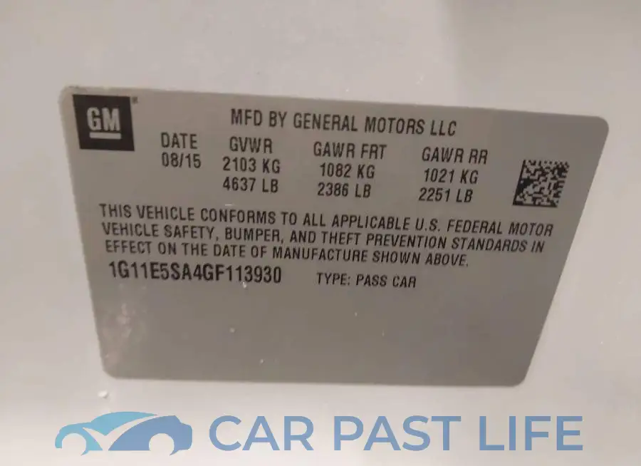1G11E5SA4GF113930# 9