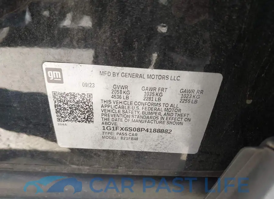 1G1FX6S08P4188882# 9
