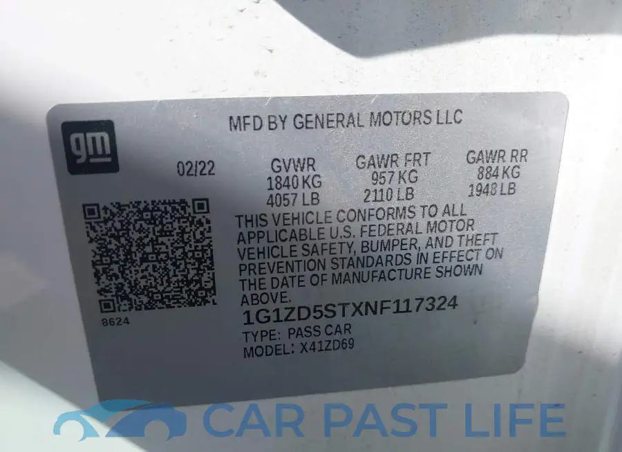 1G1ZD5STXNF117324# 9