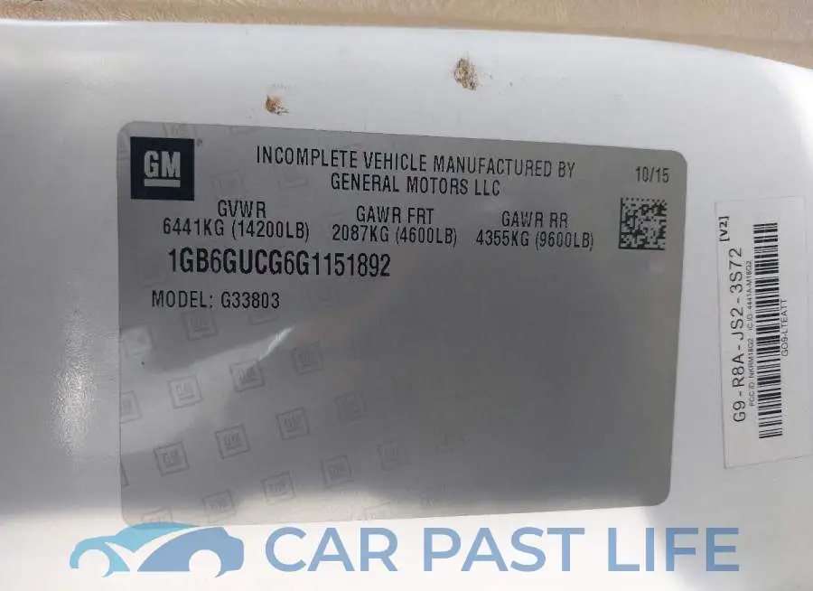 1GB6GUCG6G1151892# 8