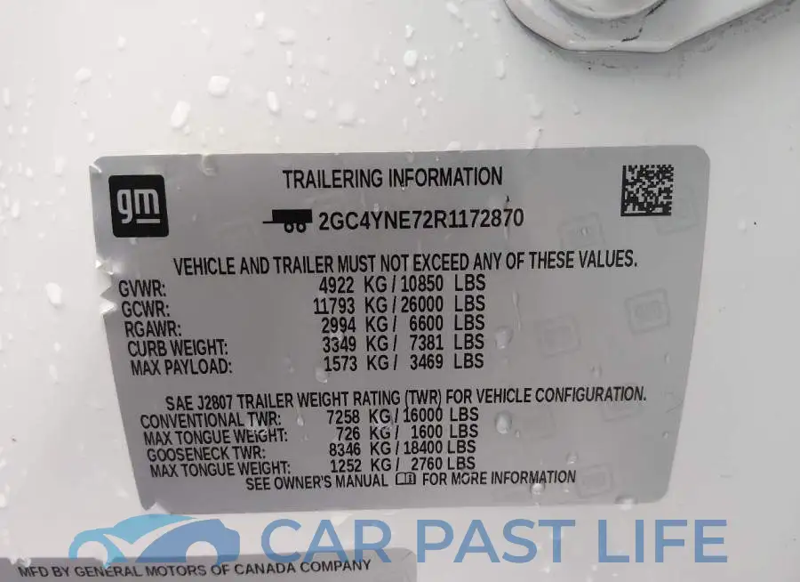 2GC4YNE72R1172870# 20