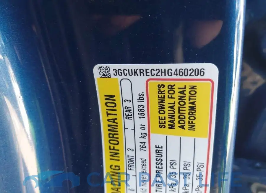 3GCUKREC2HG460206# 9
